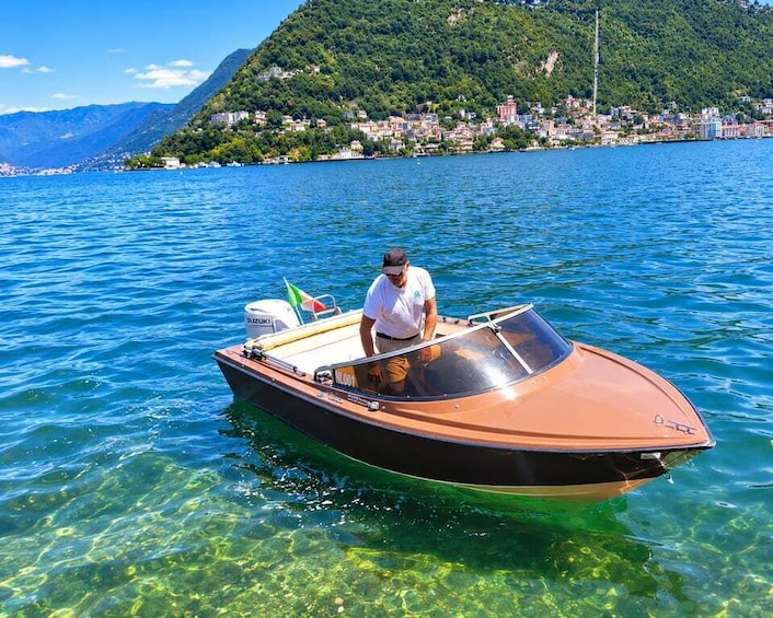 Picture 8 for Activity Lake Como: Private Tour - Wooden Boat with Sun Cover 4
