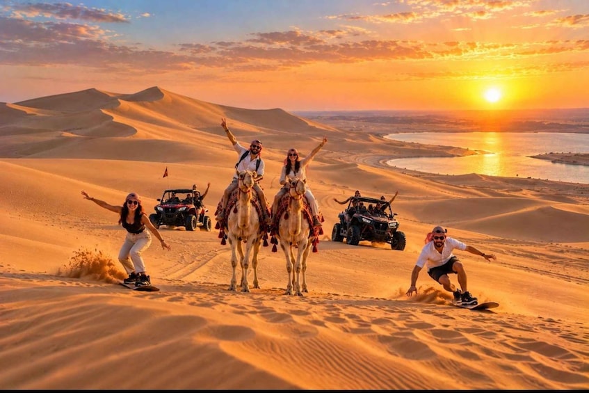 Qatar: Sunset Desert Safari with Camel Ride & Sandboarding 2