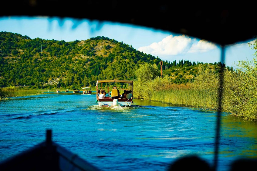 Picture 2 for Activity Virpazar : Unforgettable Sunset Boat Cruise to Monastery Kom 2