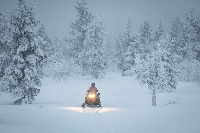 Picture 4 for Activity Saariselkä: Snowmobile Ride with Hot Drinks 2