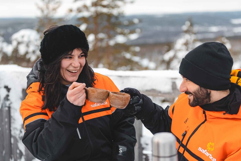 Picture 7 for Activity Saariselkä: Snowmobile Ride with Hot Drinks 3