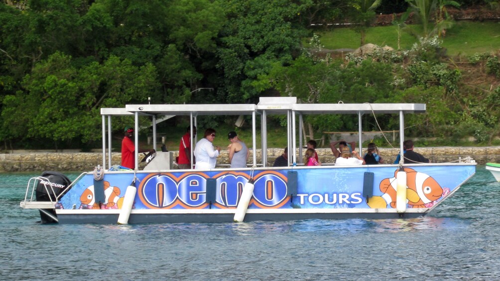 Glass bottom boat on Vanuatu Island