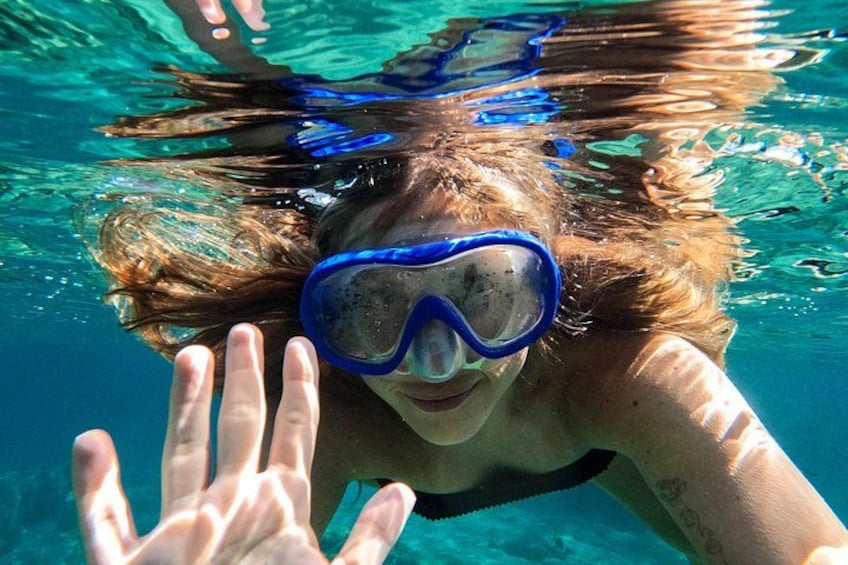 Snorkeling in blue caves 4
