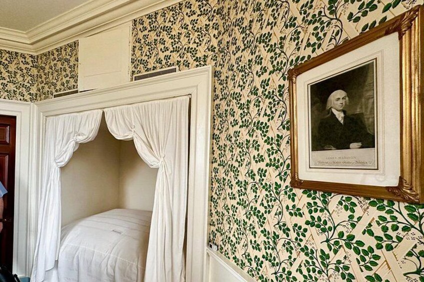 James Madison, Father of our US Constitution, was a frequent visitor and had his own room at Monticello 2