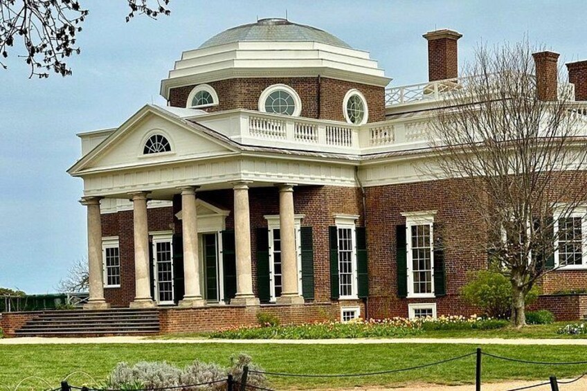 Monticello's West Lawn, which features the "Nickel View" as seen on the back of an American nickel 1