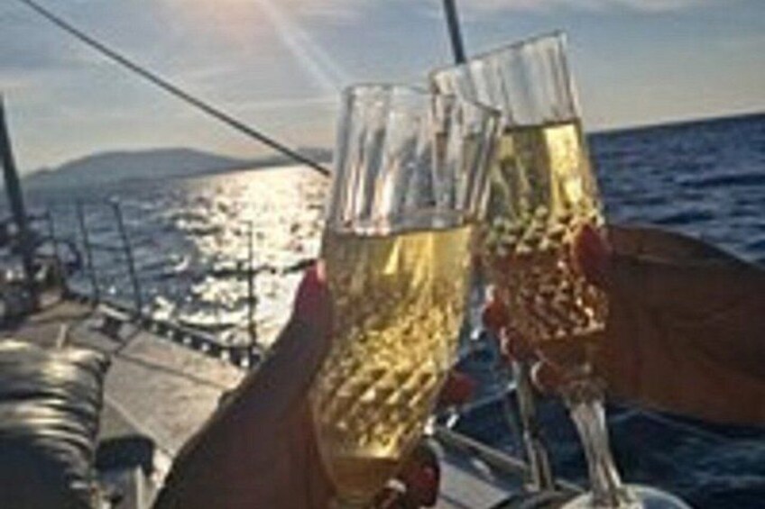 3.5 Hour Private Rhodes Sunset and Wine Sailing Tour 2