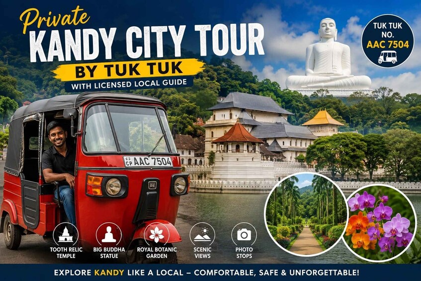 Private Kandy City Tour By Tuk Tuk with Licenced Local Guide 1