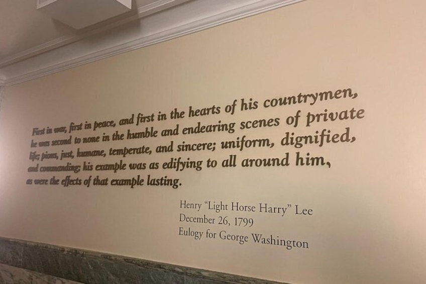 A quote on a wall. 2
