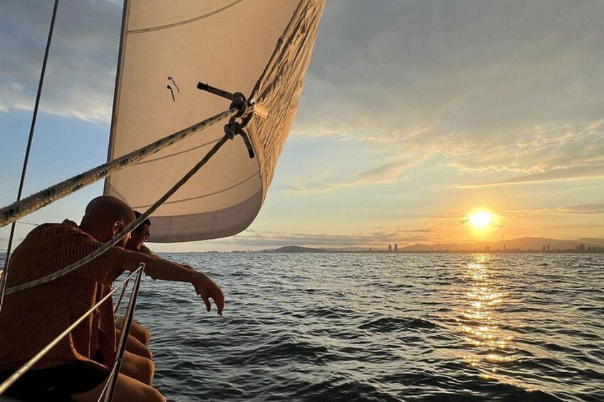 Have you ever seen the sunset from the water while sailing using just the wind? 1