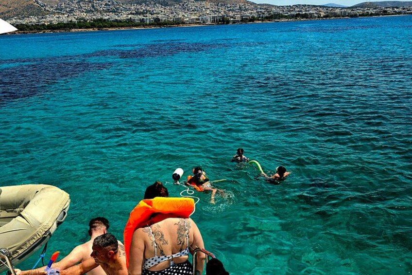 Athens Riviera Catamaran tour with fresh Meal Drinks and Swimming 2
