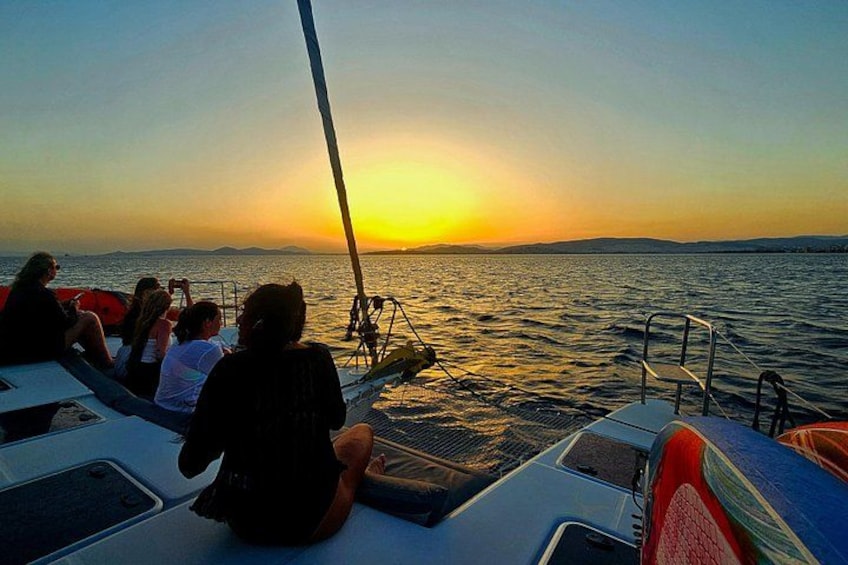 Athens Riviera Catamaran tour with fresh Meal Drinks and Swimming 4