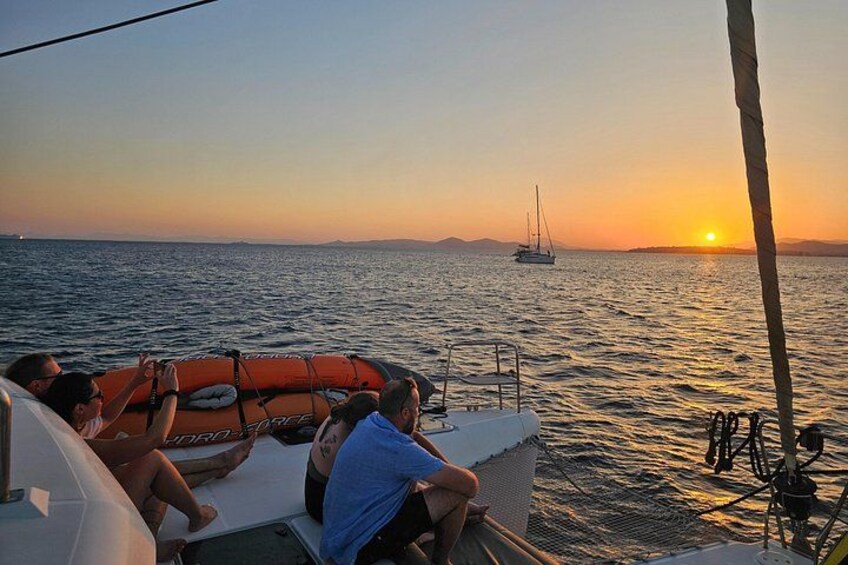 Athens Riviera Catamaran tour with fresh Meal Drinks and Swimming 4