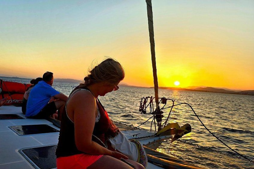 Athens Riviera Catamaran tour with fresh Meal Drinks and Swimming 3
