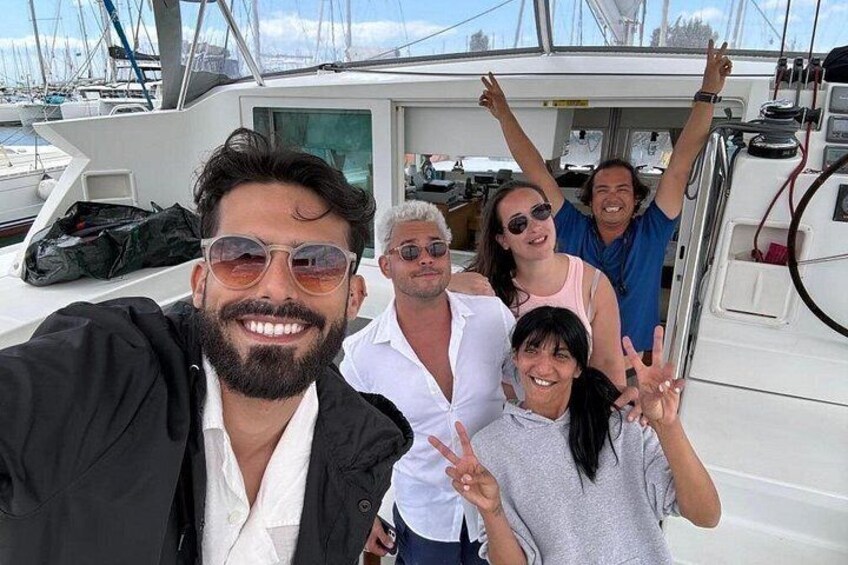 Athens Riviera Catamaran tour with fresh Meal Drinks and Swimming 5