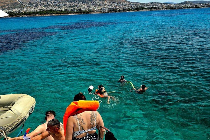 Athens Riviera Catamaran tour with fresh Meal Drinks and Swimming 2