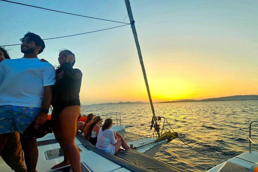 Athens Riviera Catamaran tour with fresh Meal Drinks and Swimming 4