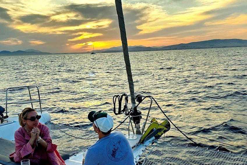 Athens Riviera Catamaran tour with fresh Meal Drinks and Swimming 4