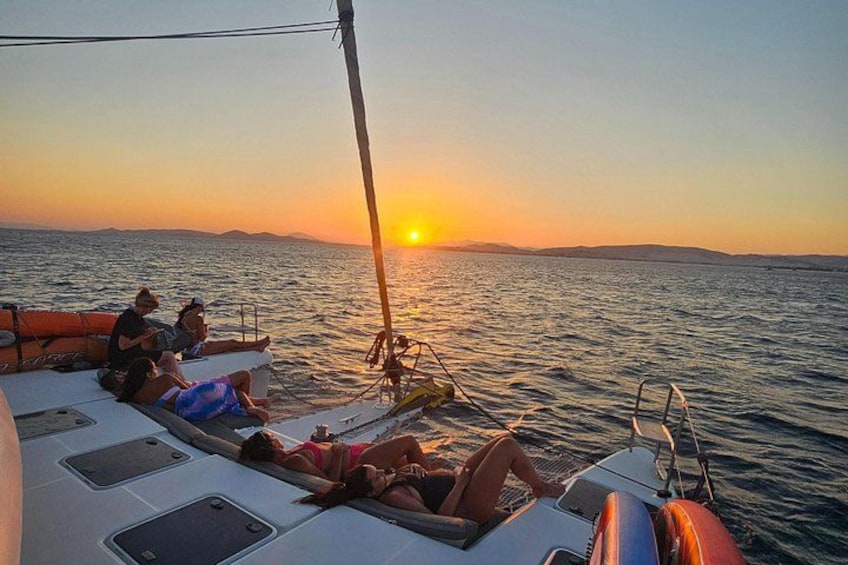 Athens Riviera Catamaran tour with fresh Meal Drinks and Swimming 5