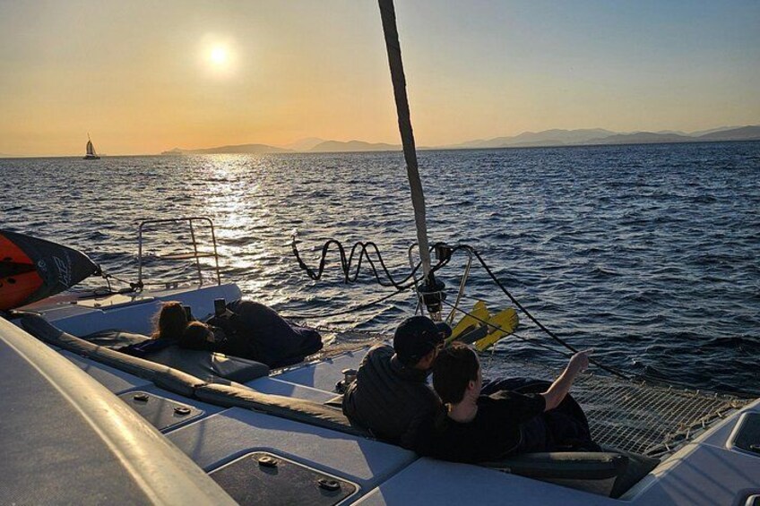 Athens Riviera Catamaran tour with fresh Meal Drinks and Swimming 4