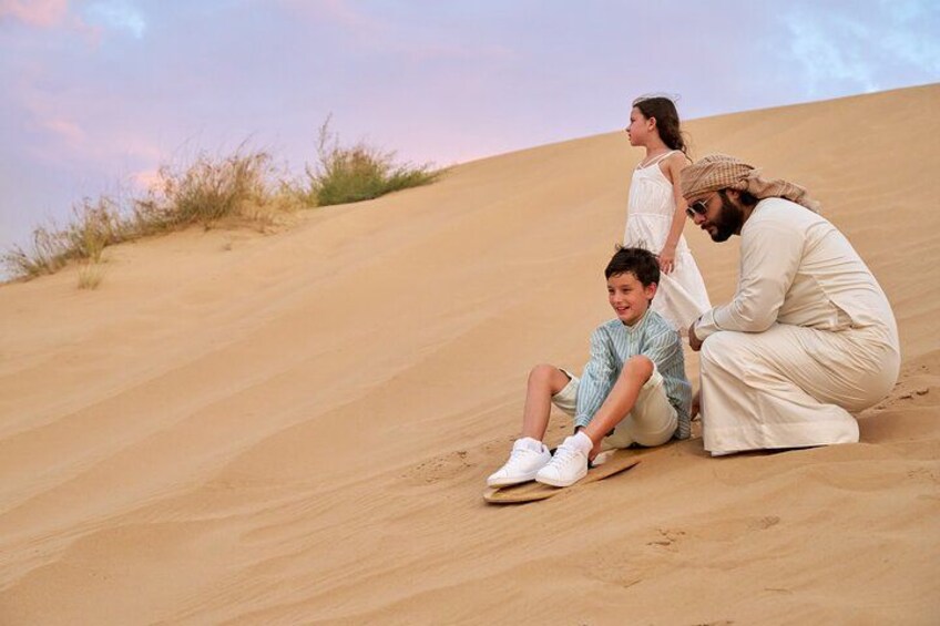 Sand Boarding Over Dubai Red Dunes 4