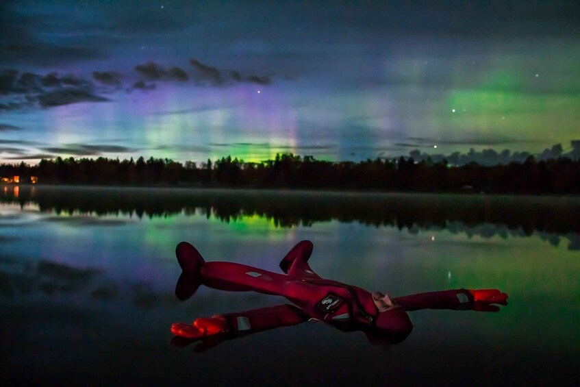 Rovaniemi: Ice Floating under Aurora Borealis 1