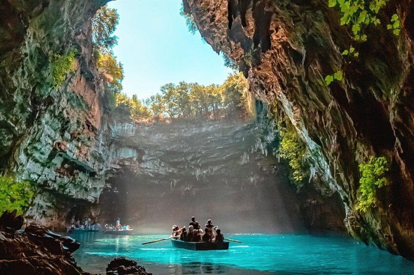 Kefalonia Highlights Tour: Melissani, Winery & Myrtos Beach View 1