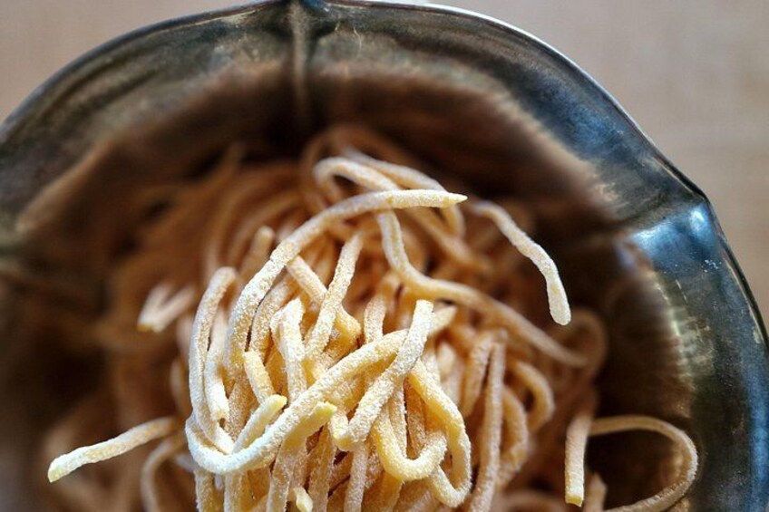 Hand rolled & made spaghetti 5