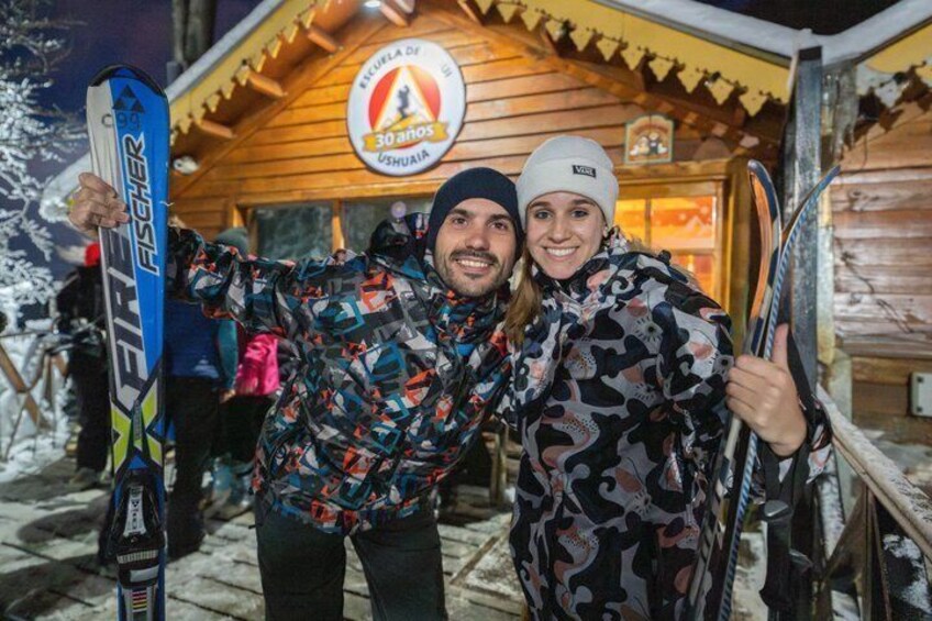 In front of the Ushuaia Ski School 5