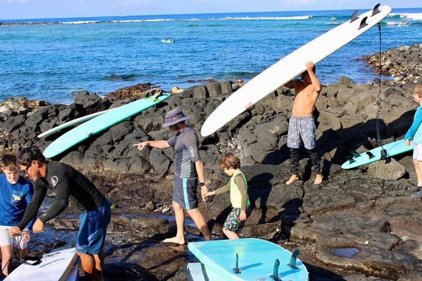 Premium group surf lessons- Kona’s Best Surf Lessons 4