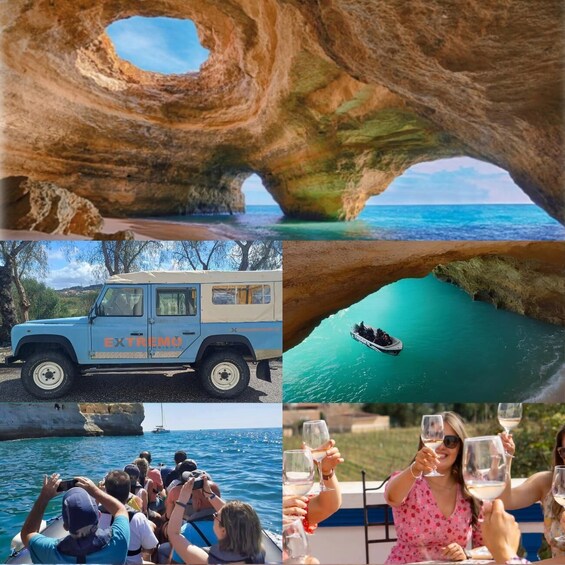Benagil Adventure: Jeep & Boat Tour with Wines & Tapas 1