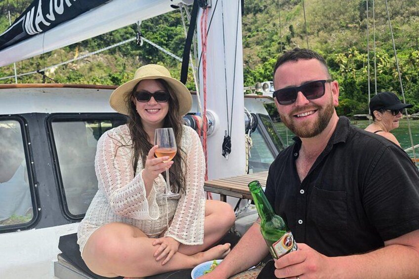 Relaxing on Major Tom - after snorkeling 4