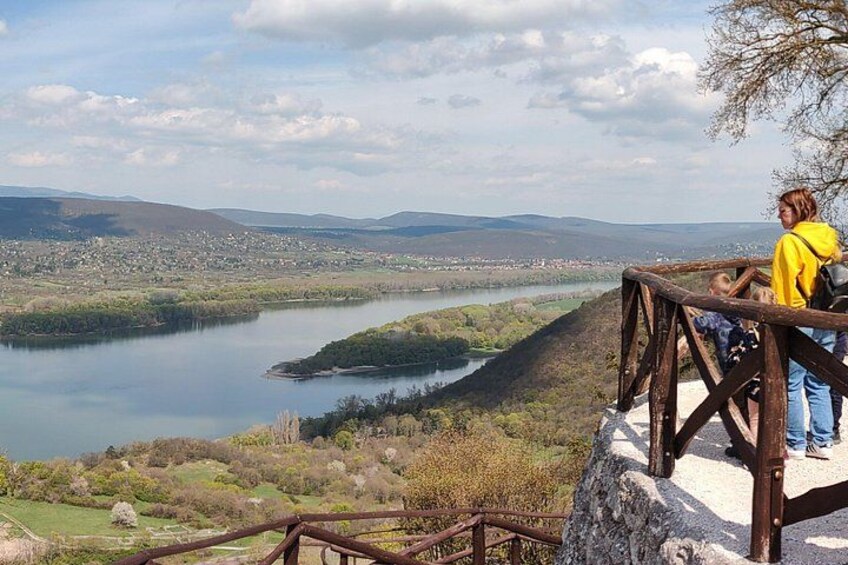 Admiring the panorama at Visegrád 2