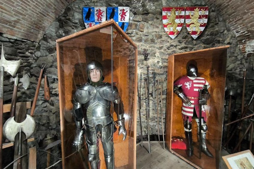 Medieval armor room at Visegrad Castle 2