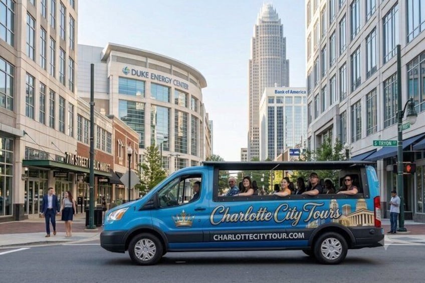 Charlotte Historical Guided Open-Air Small Group Minibus Tour 1
