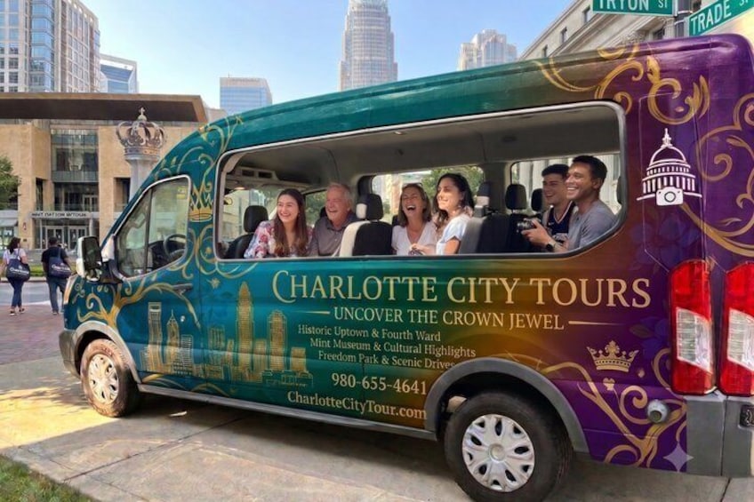 Charlotte Historical Guided Open-Air Small Group Minibus Tour 3