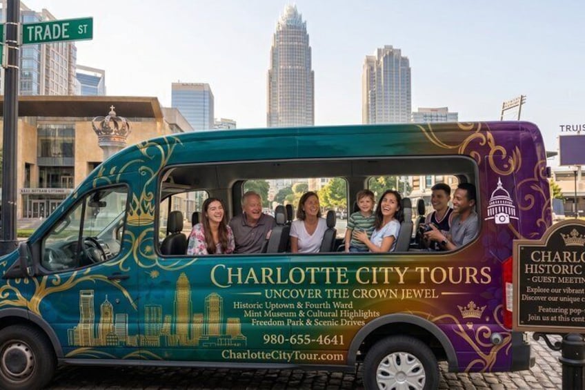 Charlotte Historical Guided Open-Air Small Group Minibus Tour 4