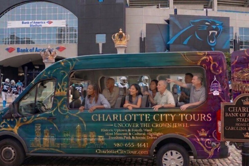 Charlotte Historical Guided Open-Air Small Group Minibus Tour 5