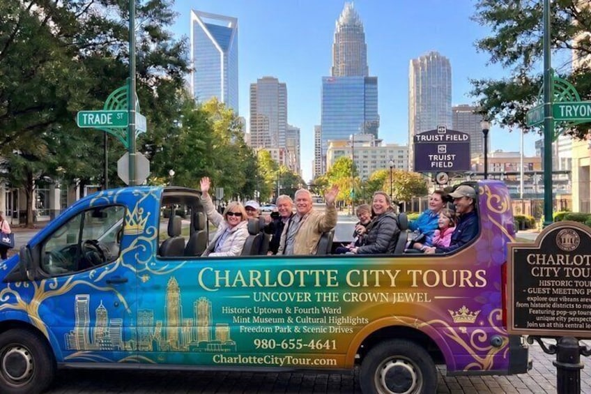 Charlotte Historical Guided Open-Air Small Group Minibus Tour 2