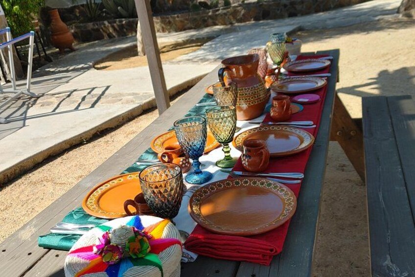 We dine outdoors at Hacienda Eco-Domes (weather permitting). For inclement weather , we have our fiesta inside 2