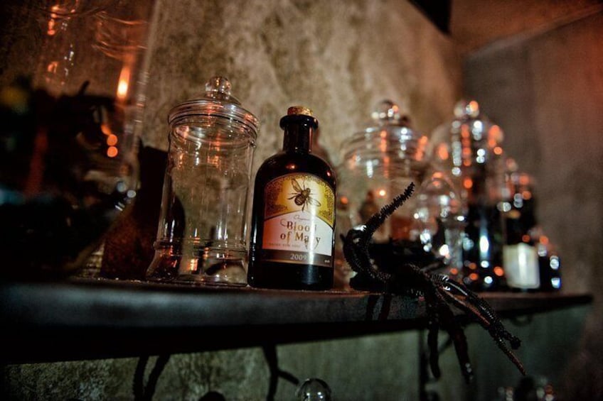 Potions bottles in the Merlin's Magic Academy escape room 4