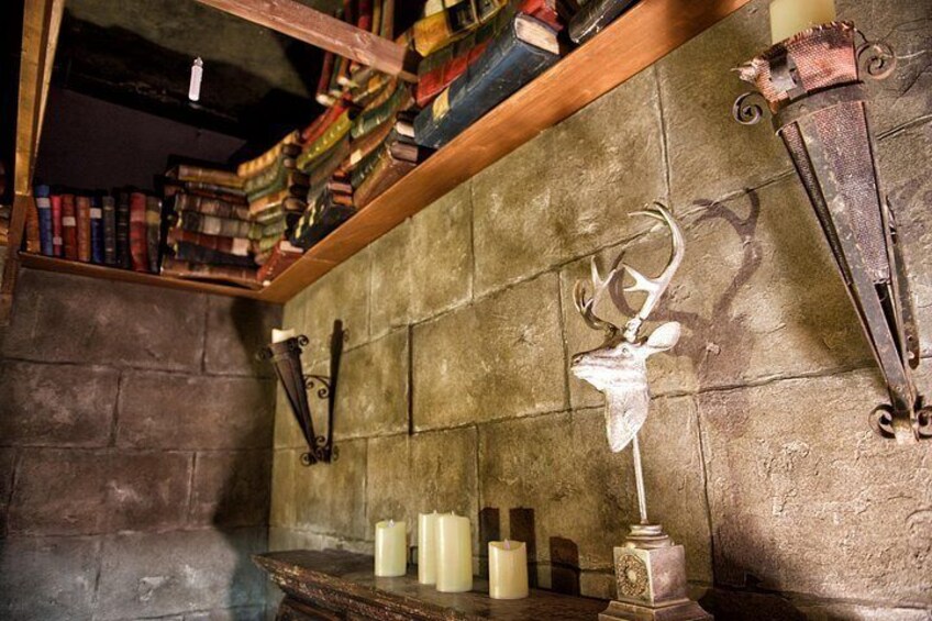 Fireplace in the Merlin's Magic Academy escape room 2