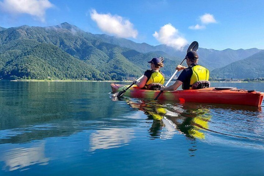 Coffee on a Kayak with Mt. Fuji - Early Morning 5