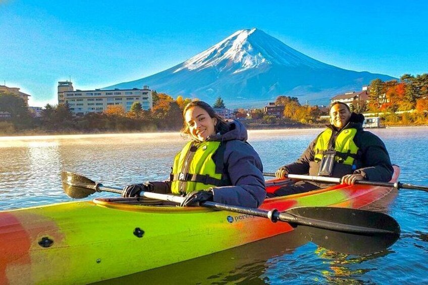 Coffee on a Kayak with Mt. Fuji - Early Morning 1