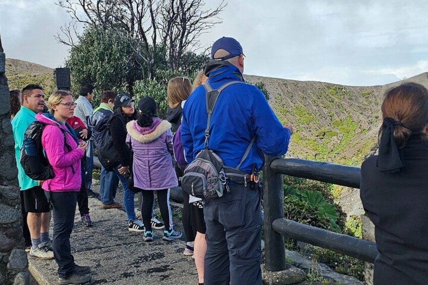 Happy tourists enjoying Irazú Volcano 4