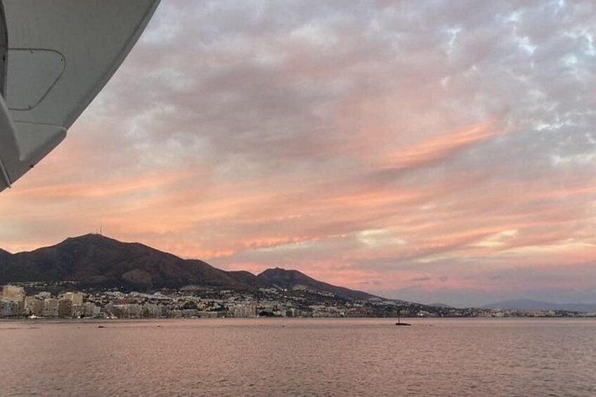 Fuengirola Boat Activity with Cocktail Dinner Champagne & Sunset 2