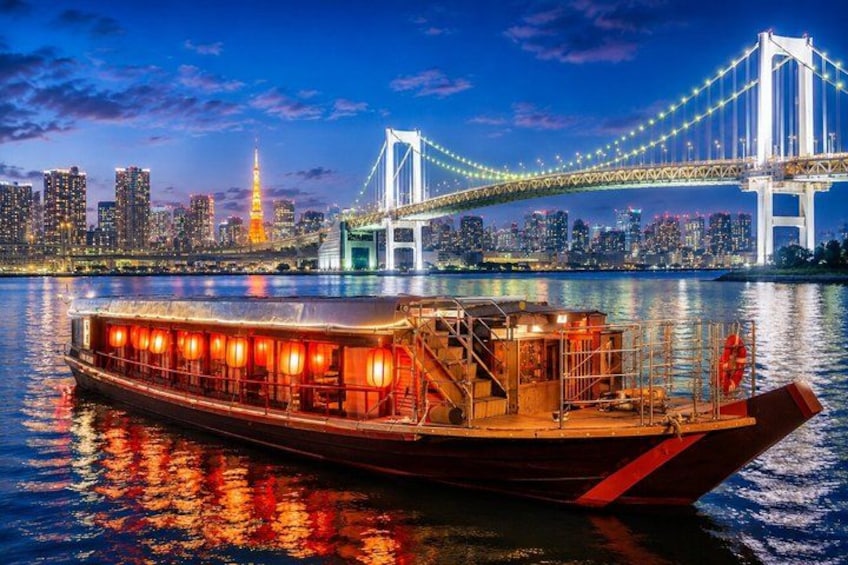 Tokyo Yakatabune Cruise: 400yr Edo Tradition & Odaiba Route 3