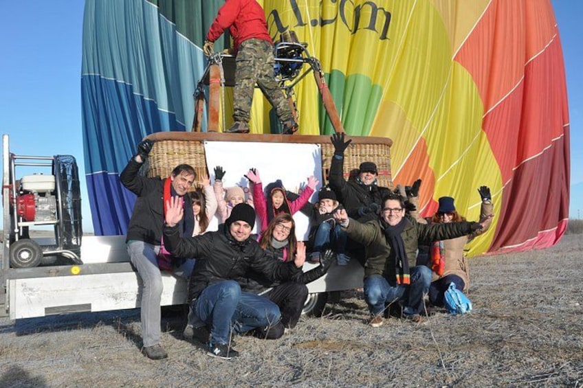 Happy group after flight 4