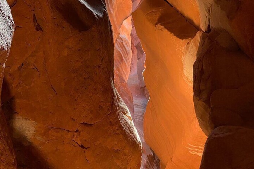 A canyon with layered rock formations. 4