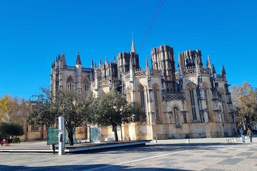 A Gothic cathedral with intricate spires and detailed stonework. 5