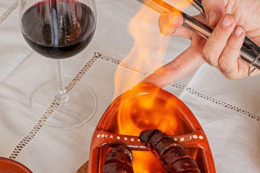 Chorizo on flame 2